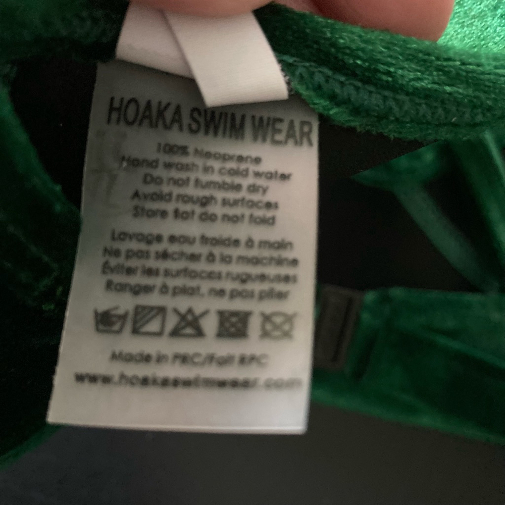 Women's HOAKA SWIMWEAR Bra Top Size S Green - Picture 7 of 16